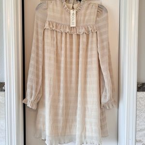 Roolee cream dress new with tags